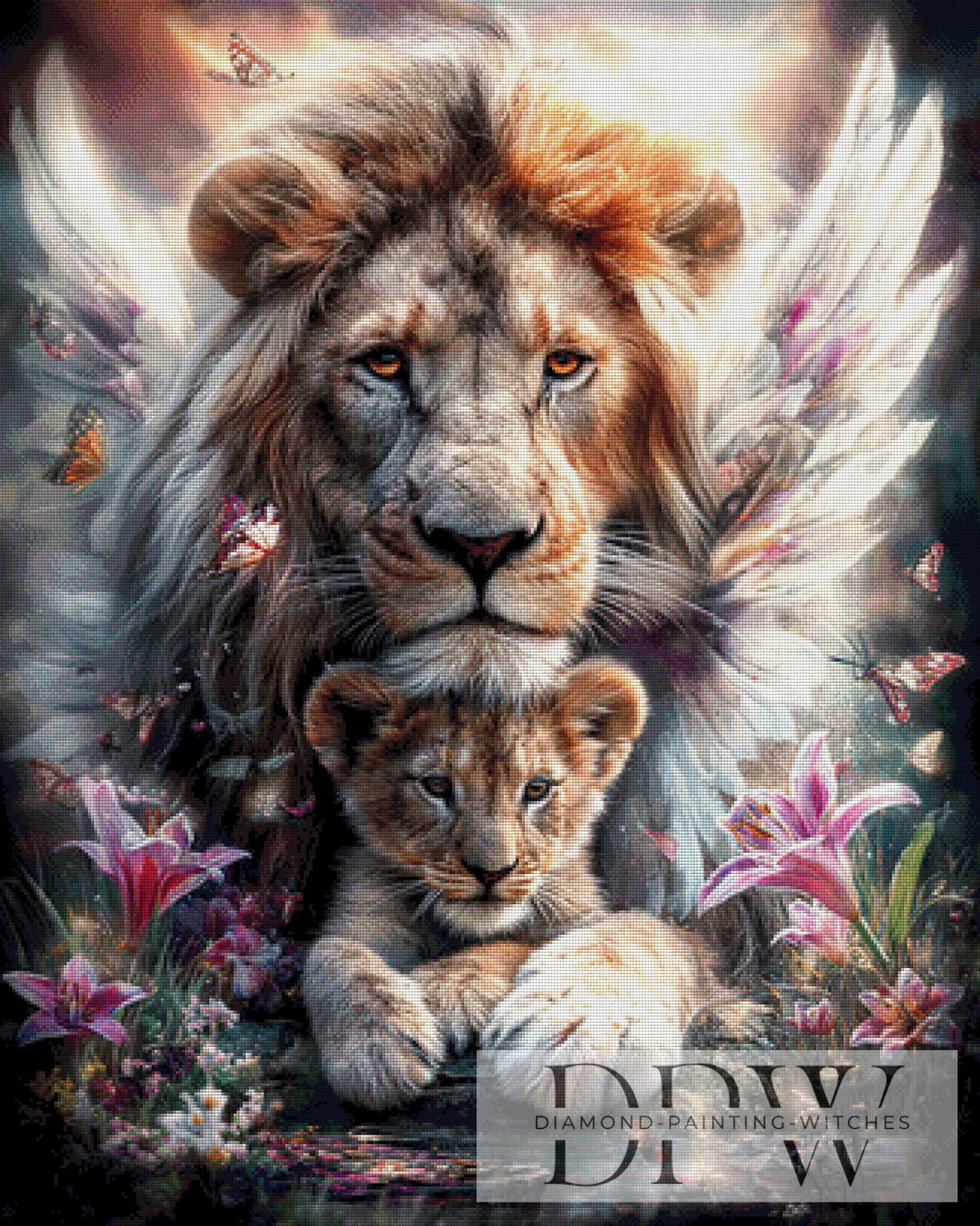 Angel Lions by ellufija with 230 colors