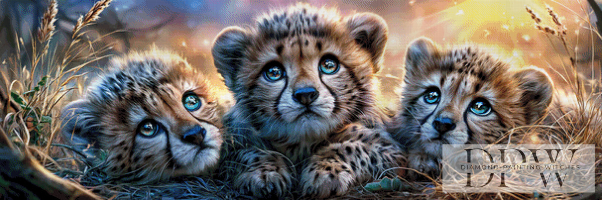Cheetah cubs by ellufija with 220 colors