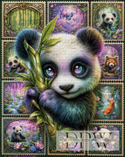 Panda stamps by Elly_A.I with 290 colors