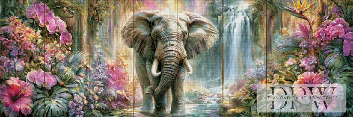 Wood panel Tropical Guardian by Elly_A.I. with 320 colors