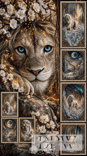 "Gold Mane" postage stamps by Elly_A.I with 190 colors