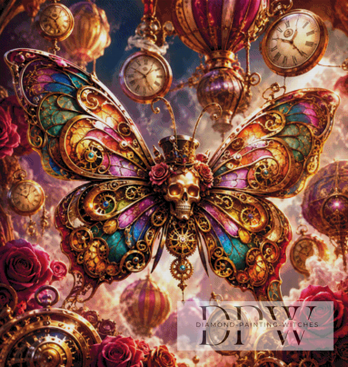 Steampunk Butterfly II by Elly_A.I with 340 colors