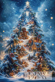 リサ・モーガン作「モミの木のクリスマス村」、260色使用