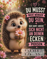 Hedgehog Saying by ellufija with 200 colors