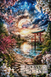 ellufija作『静寂の月の門』350色