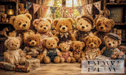 Nostalgic Teddy Bear Family by Elly_A.I with 170 colors