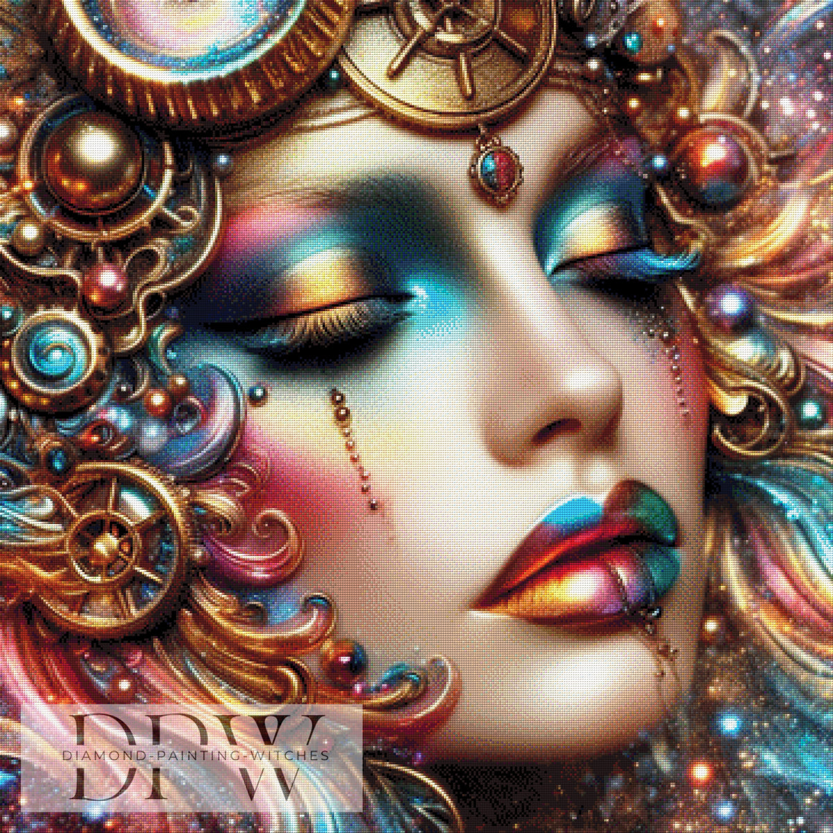 Blue Witch by Artifey, 70x90cm with 110 colors DPW-417