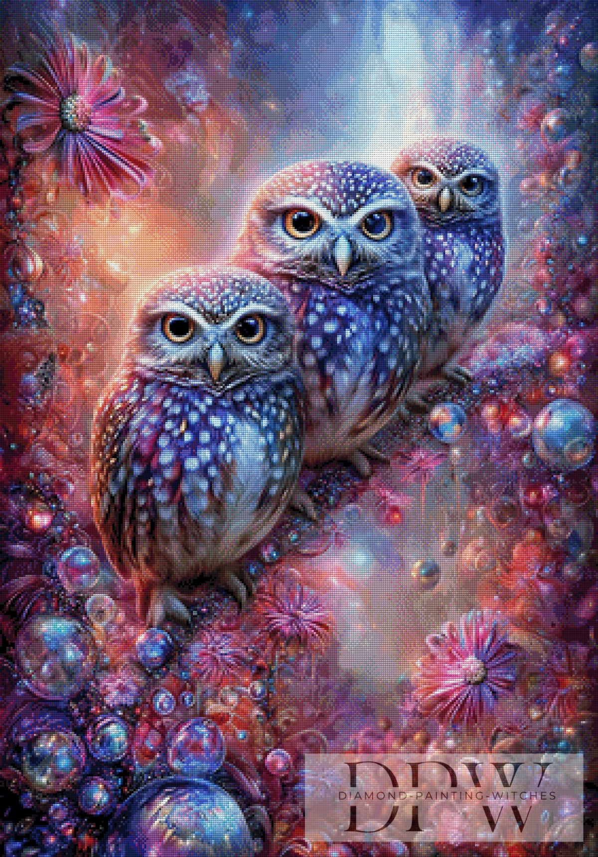 Three little Owls by Catill with 250 colors