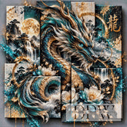Panel Dreams - Drache by theA.art mit 220 Farben