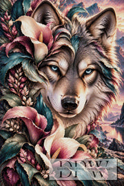 Wolf im Blütenmeer by Biggilee Art mit 240 Farben