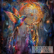 Hummingbird meets dreamcatcher by Catill with 370 colors