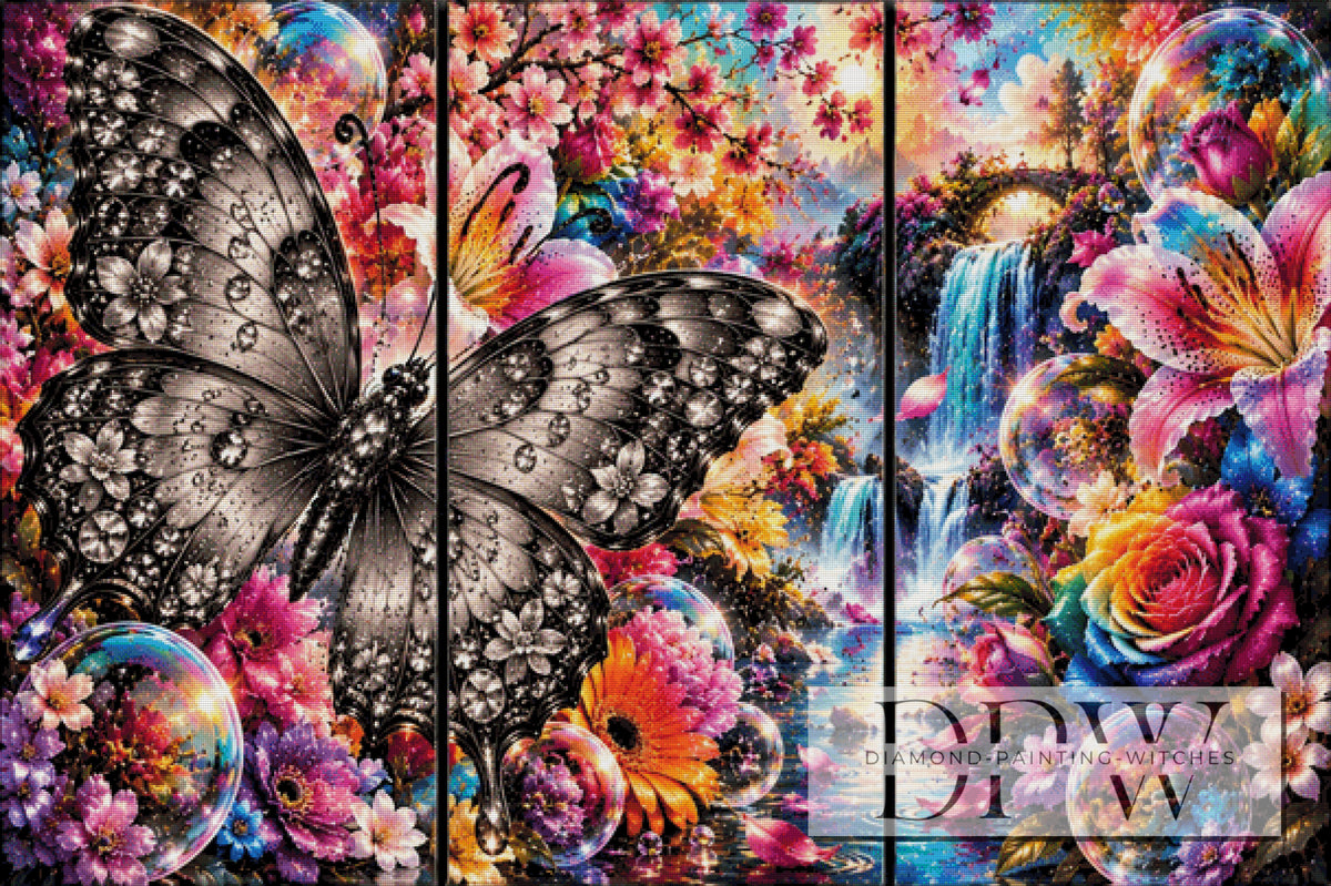 Mehrteiler - Schmetterling Wasserfall by theA.art 3 Teile