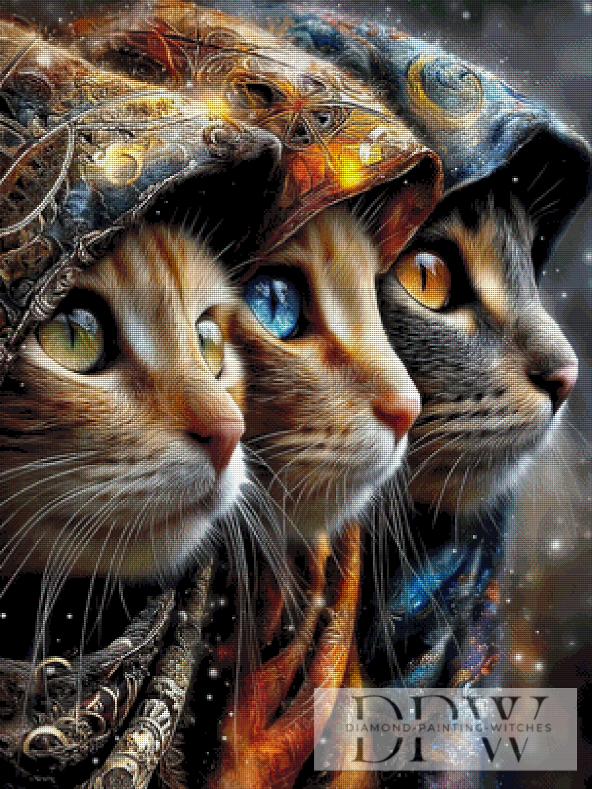 Galactic Kitties by CleoDora with 230 colors