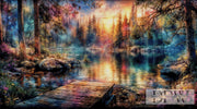 Enchanting forest lake by ellufija with 300 colors