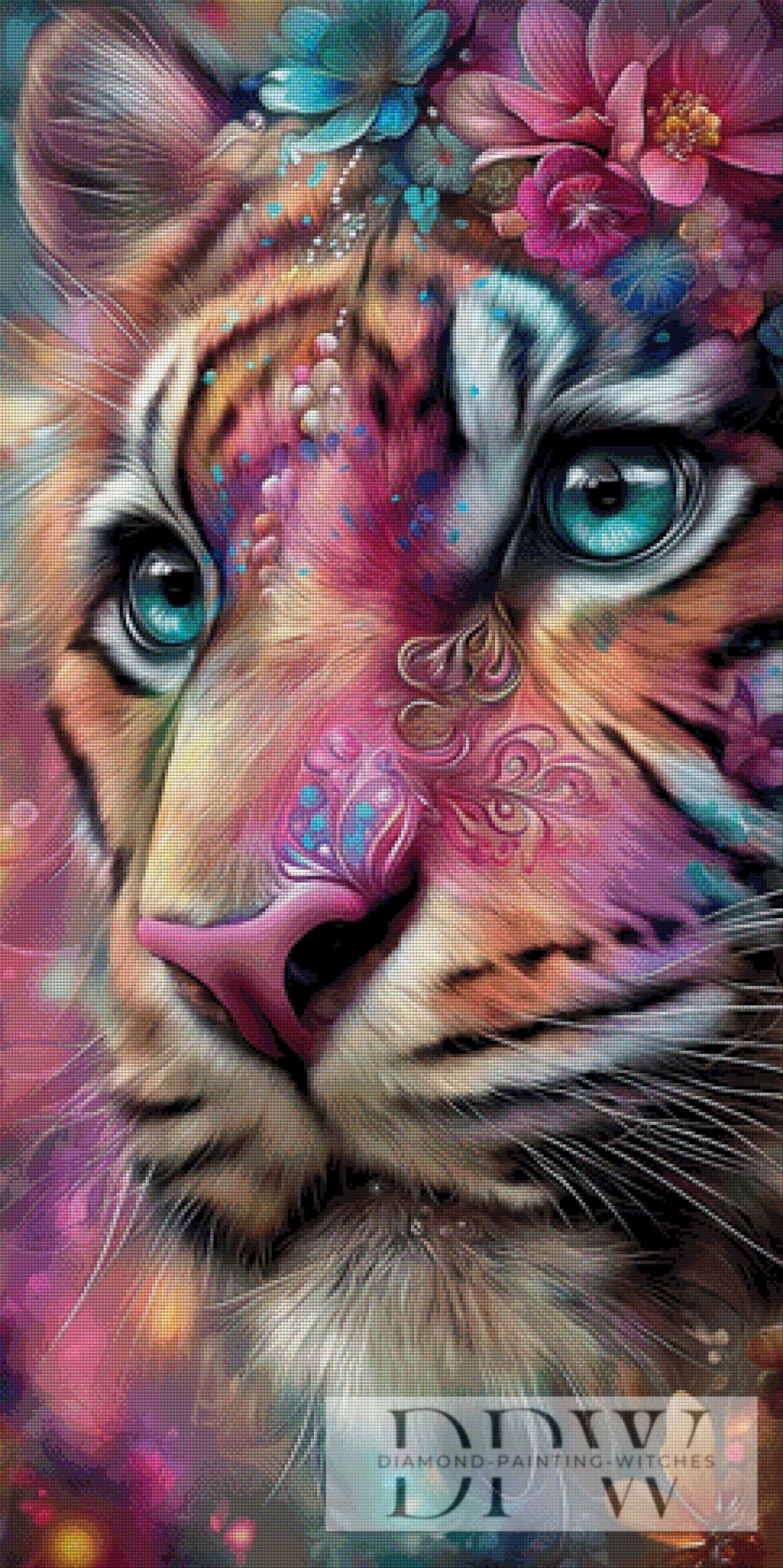 Colorful Tiger by CleoDora mit 300 Farben