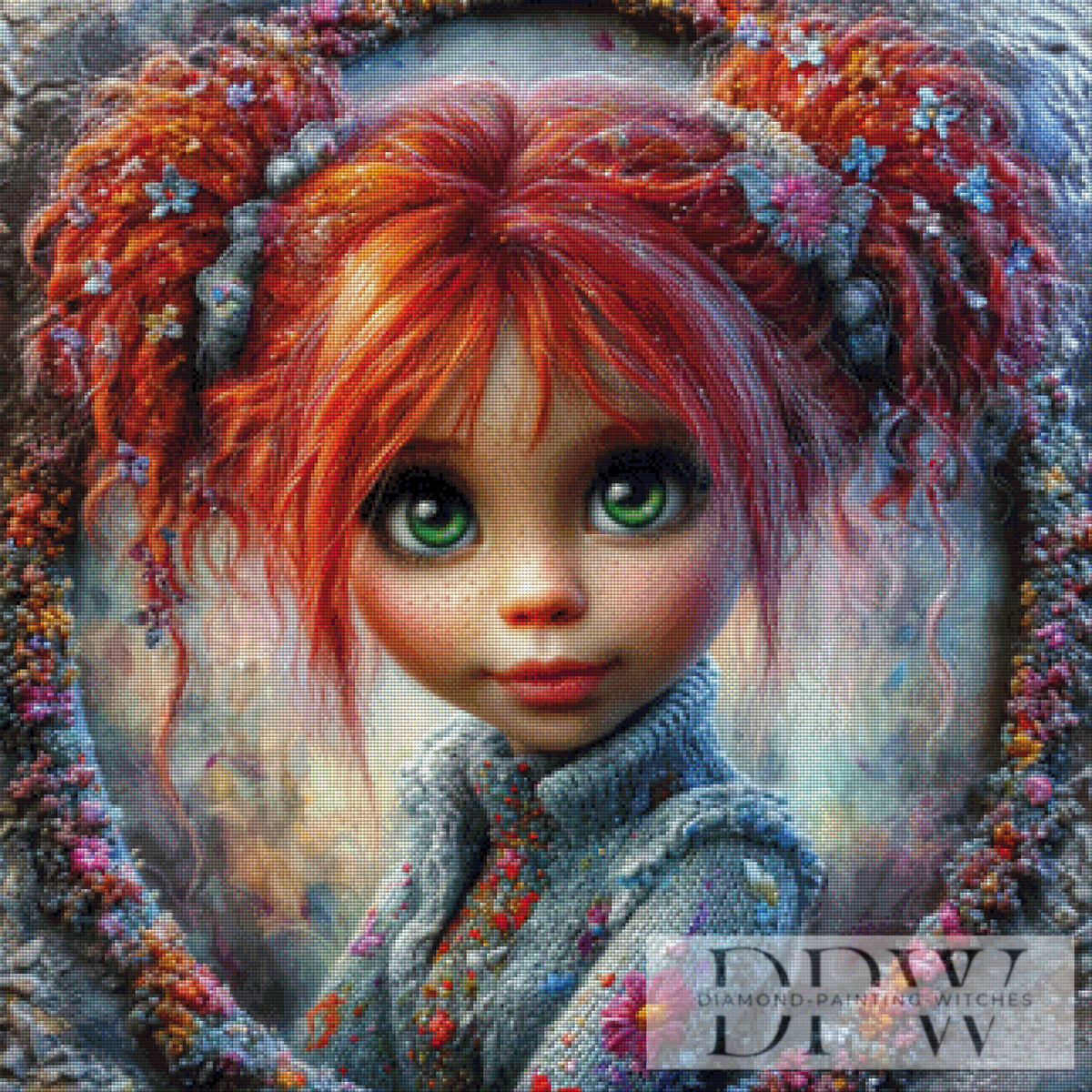 Sweet little girl by CreatiVart with 310 colors