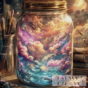 Gefangene Galaxie im Glas by Lisa Morgan mit 270 Farben