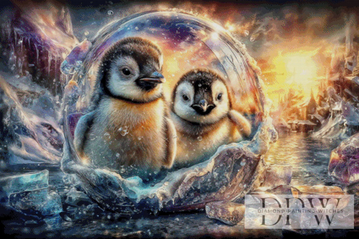 Globe World Penguins by ellufija with 240 colors
