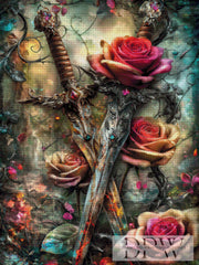 Roses and Swords by CreatiVart with 350 colors