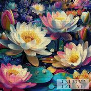 Floral Magic in the Pond of Dreams by Lisa Morgan with 320 colors
