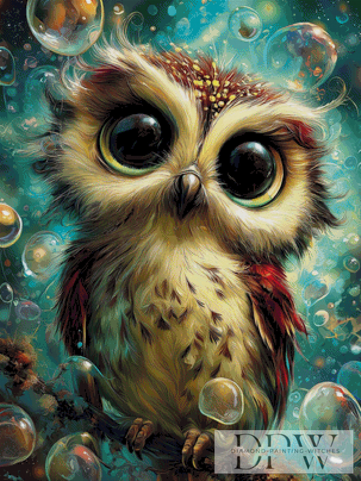 Bubble Owl by CleoDora with 240 colors