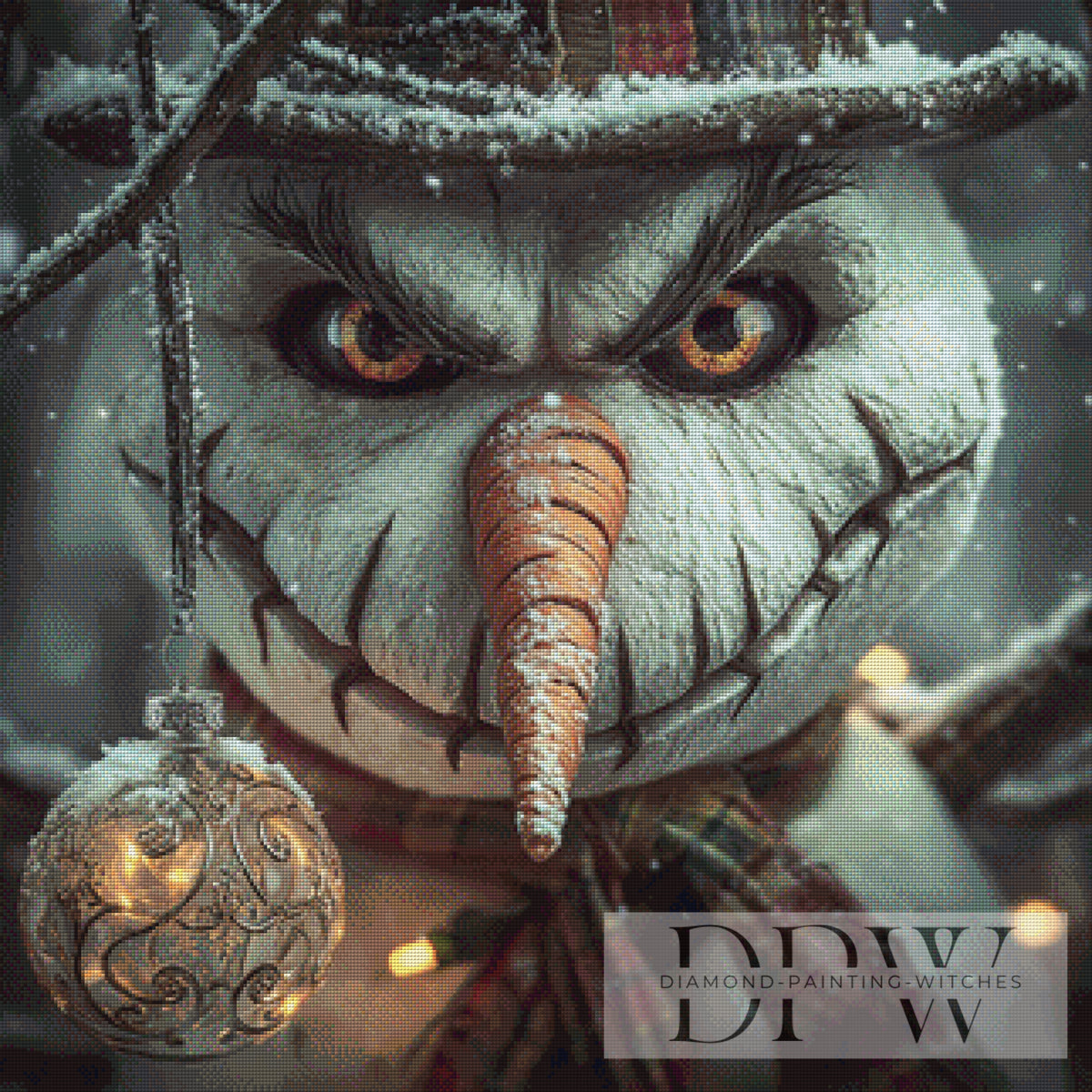 Pixxel Picsによる「Fieser Schneemann」、140色。