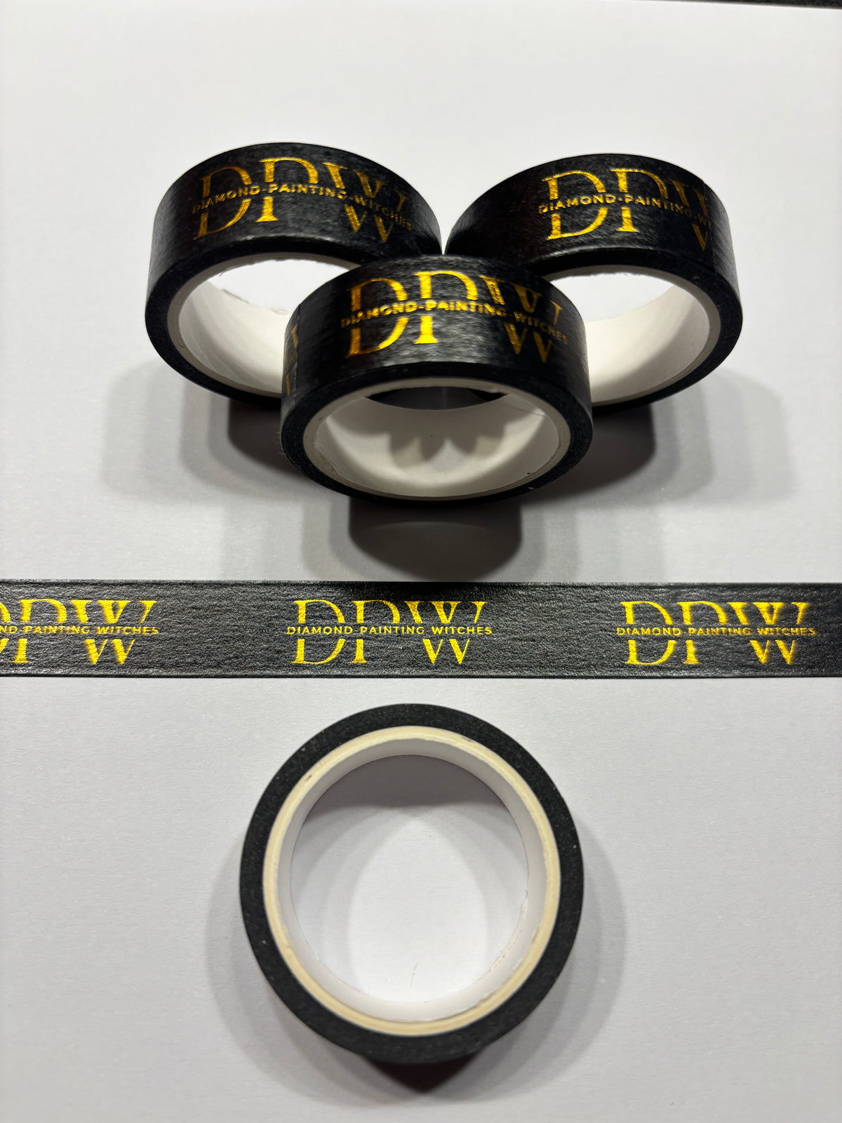 DPW 和紙テープ 5m×15mm 金地に黒