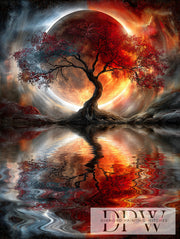 Moon Tree by the Lake by Elly_A.I with 230 colors