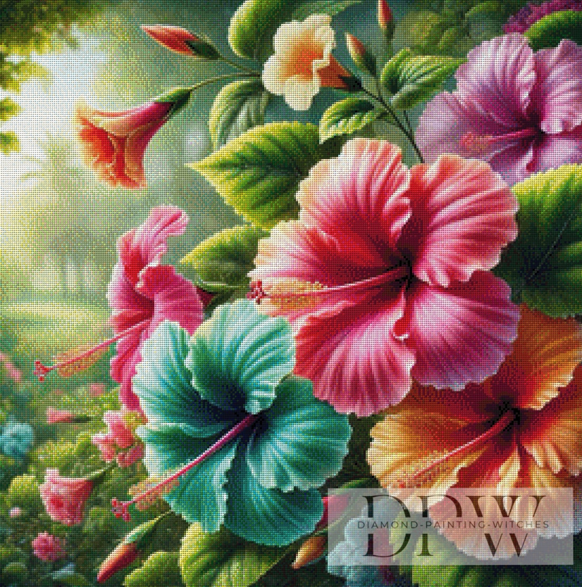 Hibiscus blossoms by CreatiVart, with 300 colors