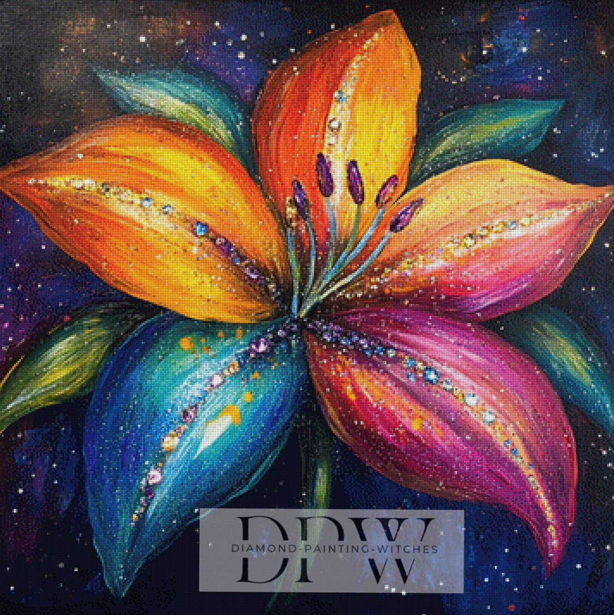 Blue Witch by Artifey, 70x90cm with 110 colors DPW-417