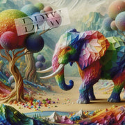 Prisma Elephant by Moonlight, mit 320 Farben