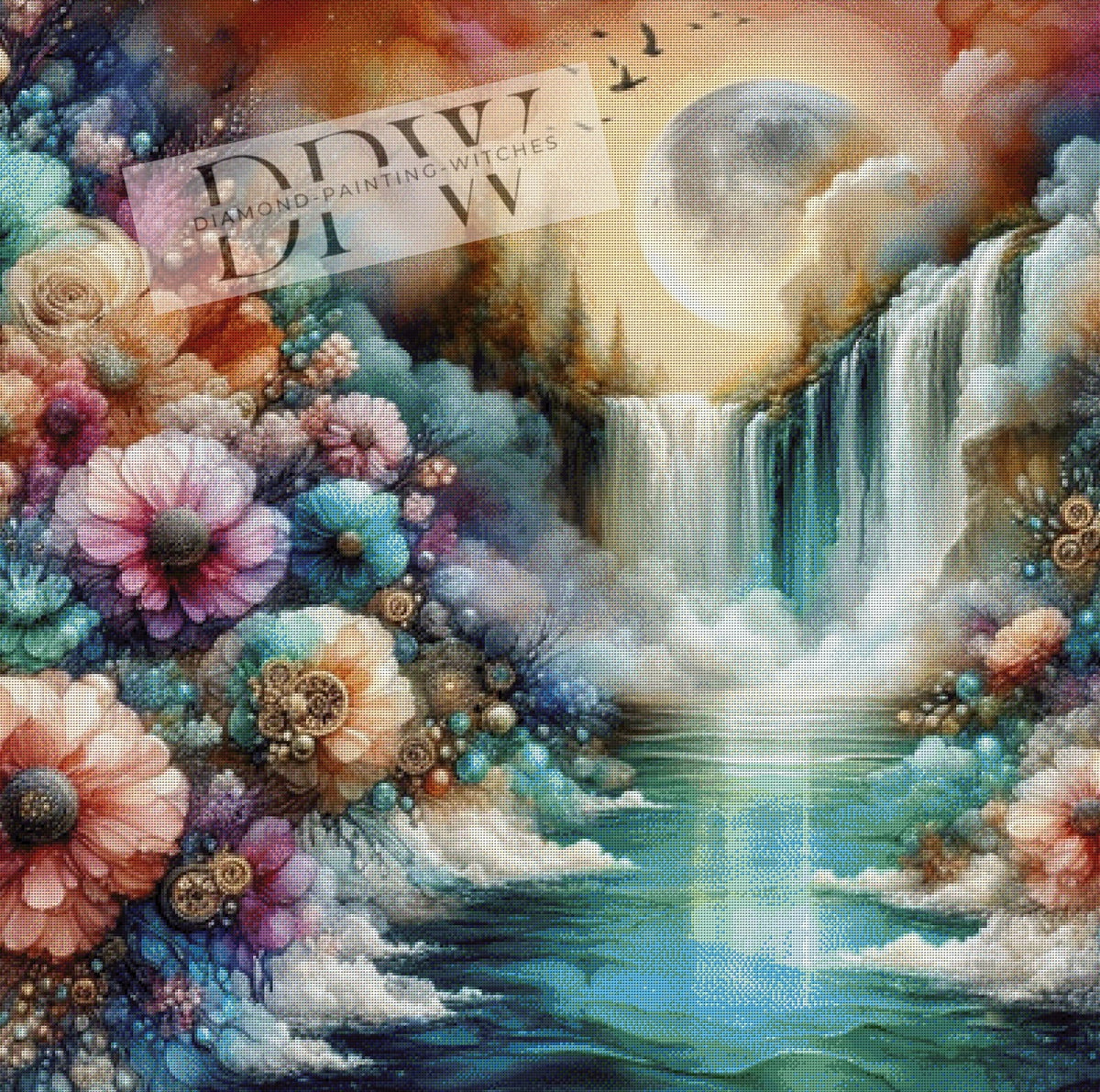CreatiVart作「Waterfall Moon」、280色