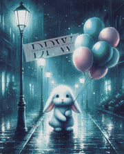 Sad Bunny in Rain by Casalla Vendetta, mit 100 Farben