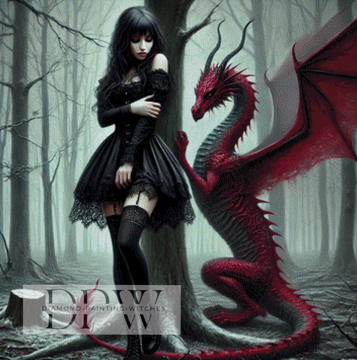 Davina and Dragon by Casalla Vendetta, mit 115 Farben