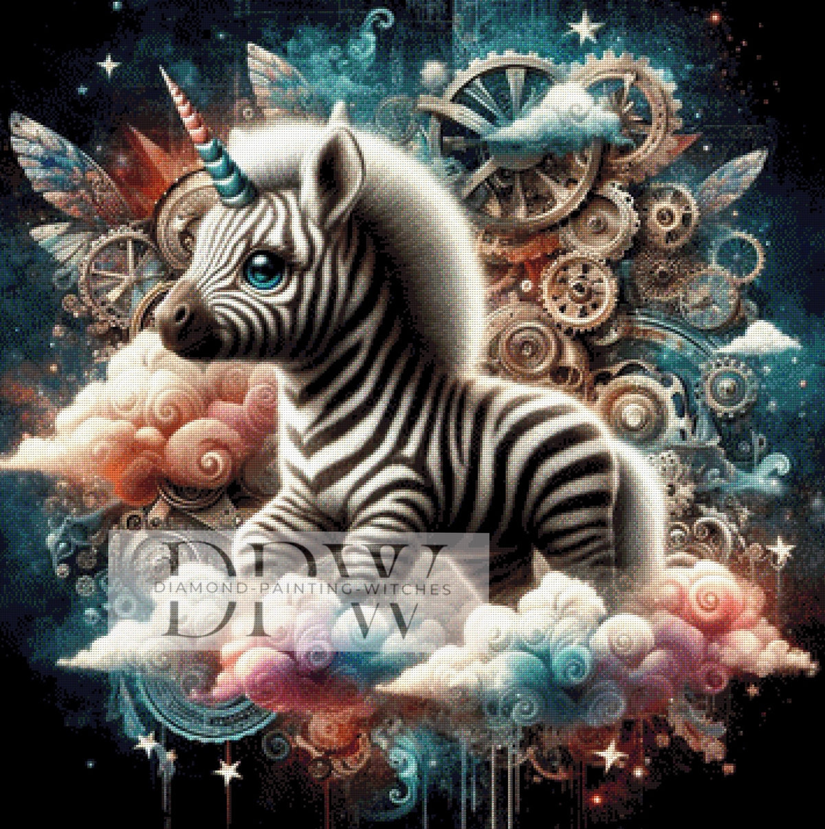 Magical Times by QN, 100x100cm with 350 colors DPW-457