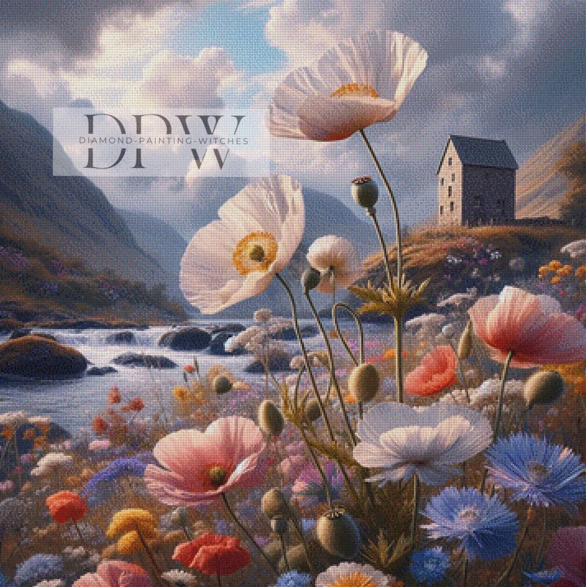 Island Mohn by Moonlight, mit 220 Farben
