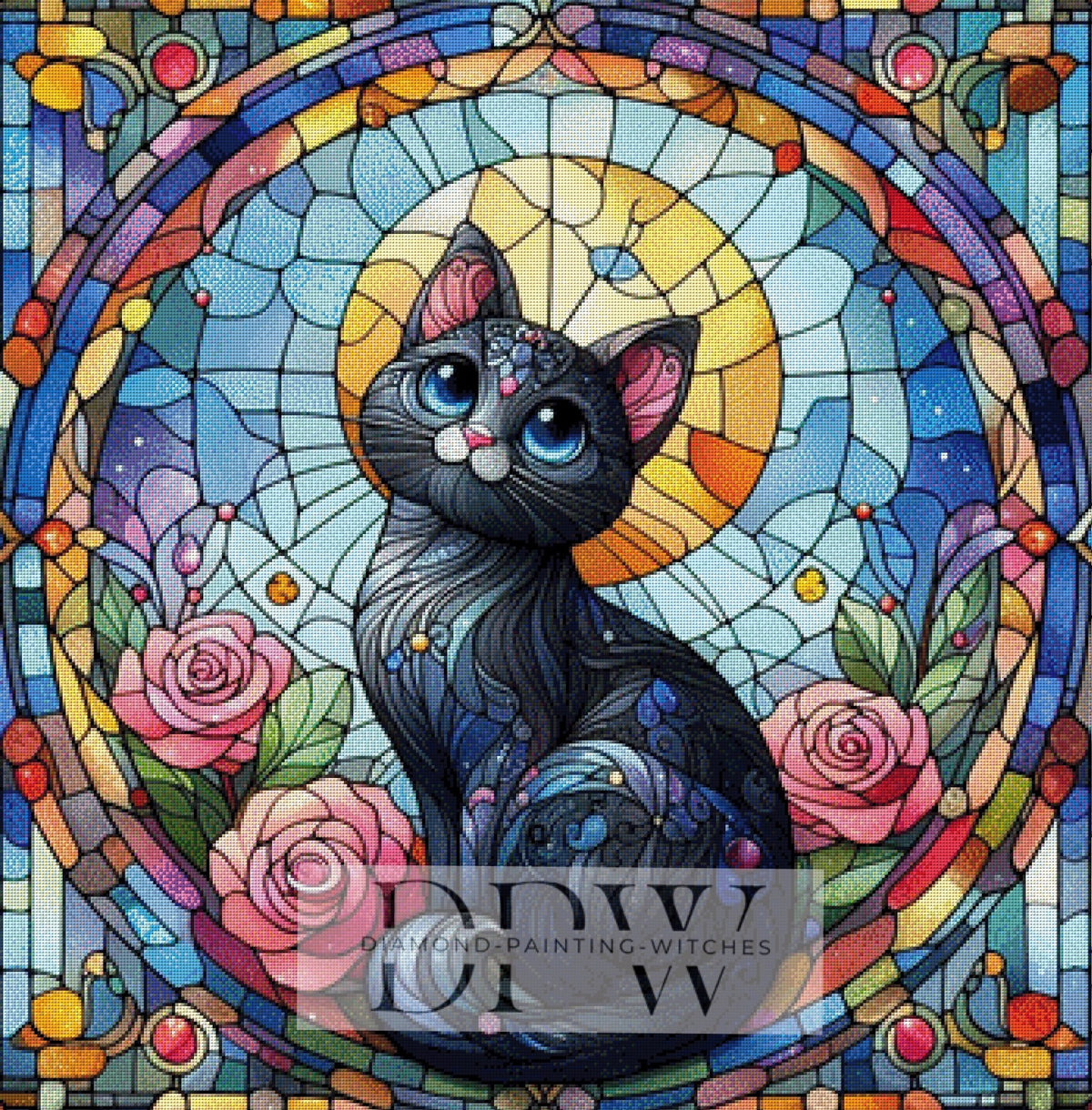 Mosaic Cat by CreatiVart with 200 colors