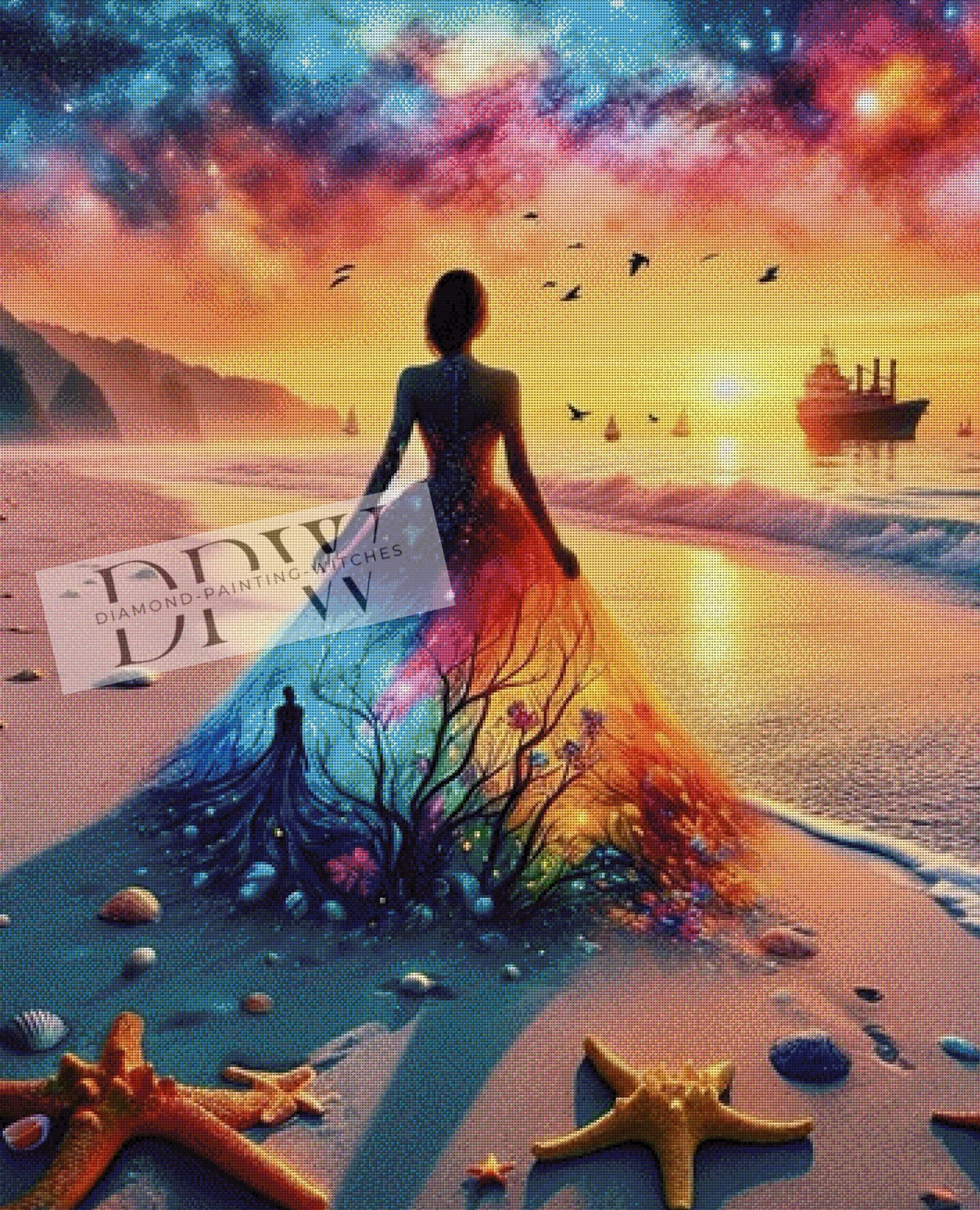 Ocean Woman by Sunshine, mit 350 Farben