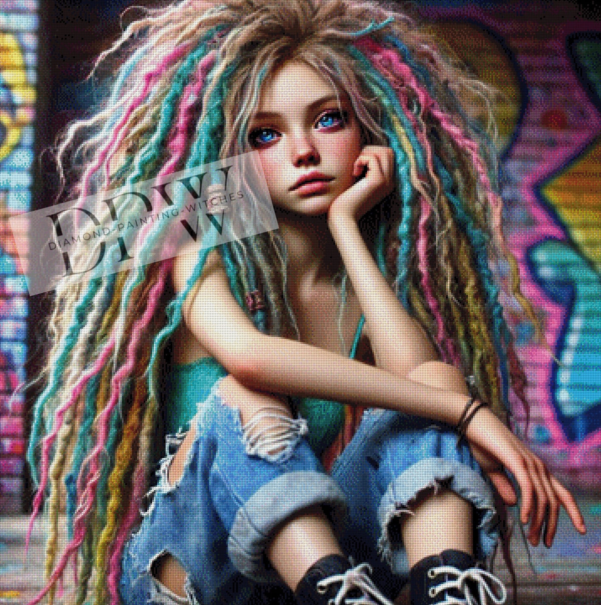 Rasta Punk Girl by Casalla Vendetta, mit 350 Farben