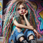 Rasta Punk Girl by Casalla Vendetta, mit 350 Farben