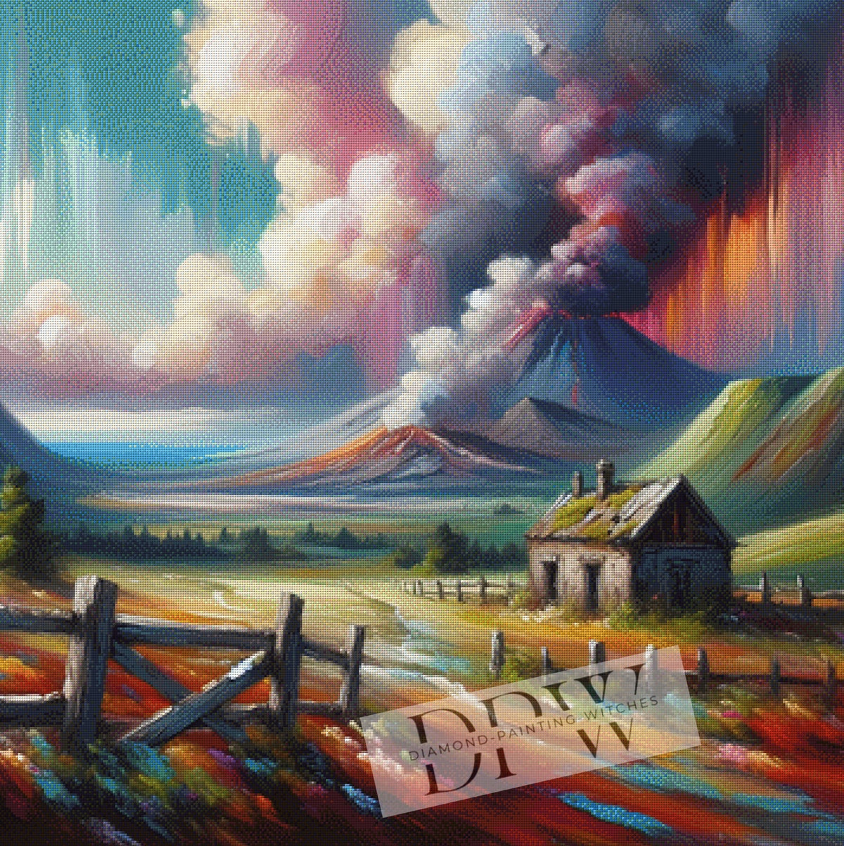 Big Eruption by Moonlight mit 300 Farben
