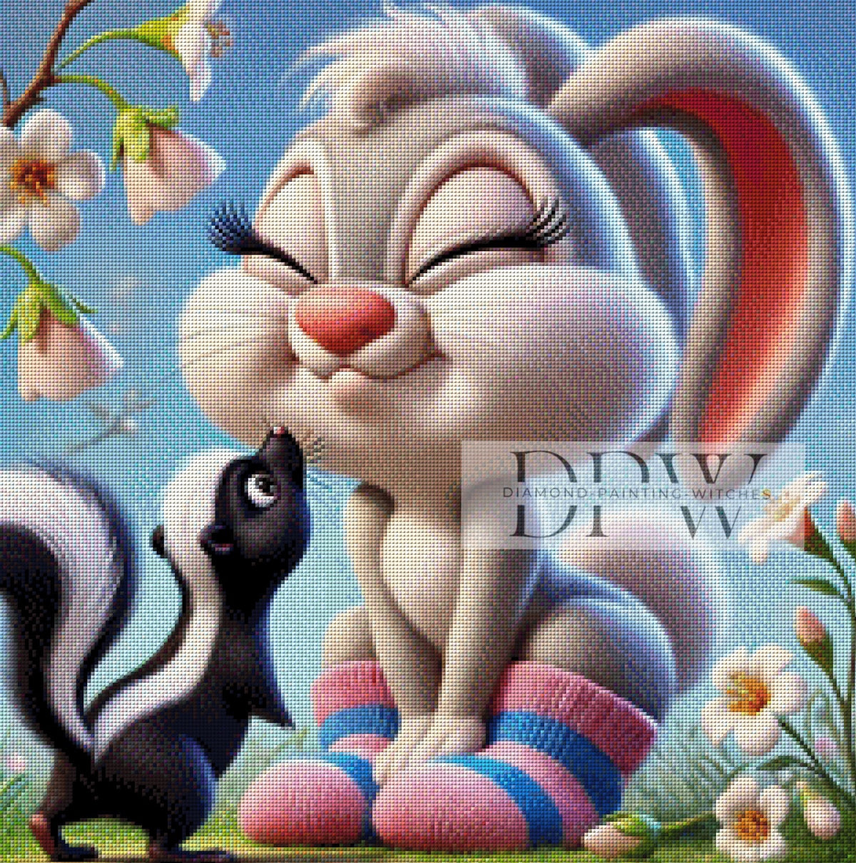 Bunny & Skunk by CreatiVart, with 250 colors