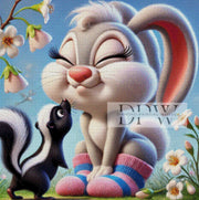Bunny & Skunk by CreatiVart, mit 250 Farben