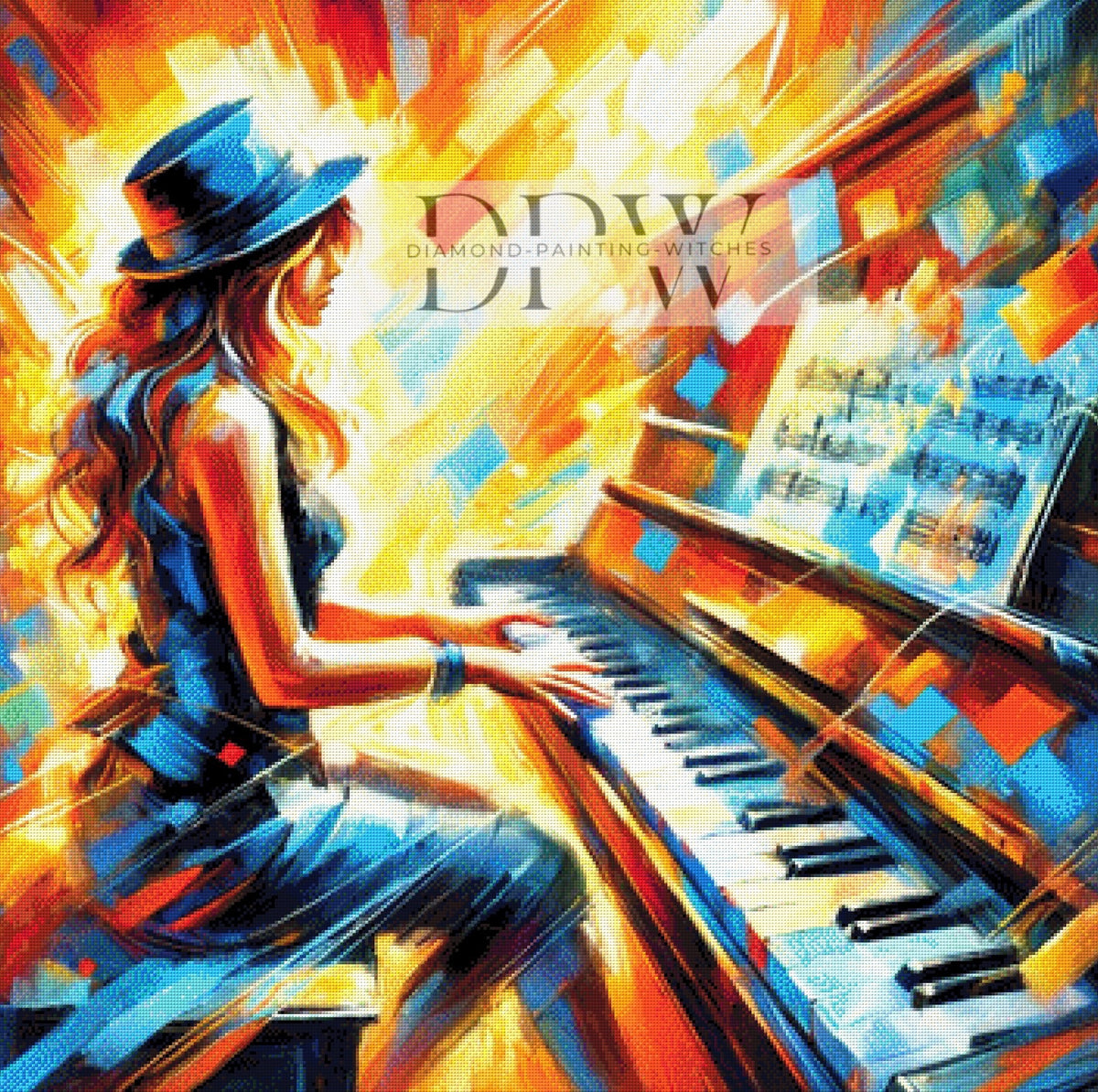 Piano Girl by CreatiVart, mit 325 Farben