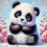 Little Panda with blue eyes by CreatiVart, with 200 colors