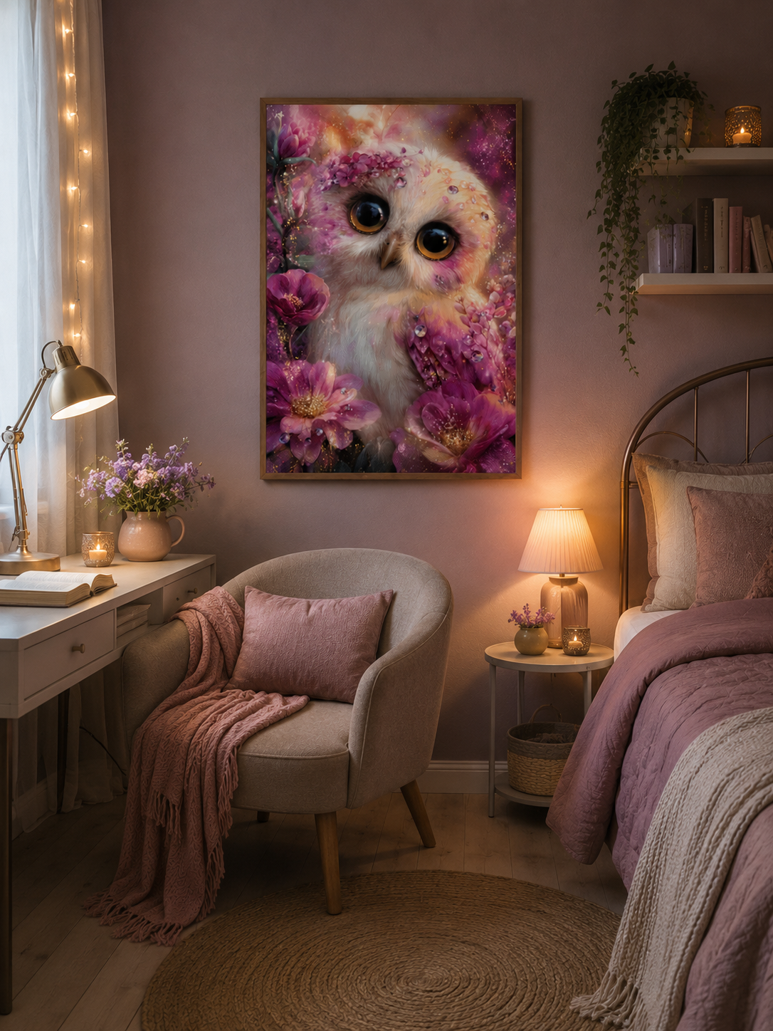 Flower Owl by Elly_A.I mit 230 Farben